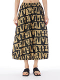 Female Elastic Waist Trendy Geometric Pattern Print Skirts