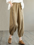 Ethnic Baggy Loose Summer Cotton Linen Pants for Women