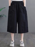 Female Simple Wearable Large Pocket Summer Pants