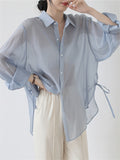 Women's Summer Anti UV See-Through Beach Shirt