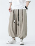 Men's Harajuku Baggy Braided Drawstring Harem Pants