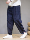 Male Chinese Style Jacquard Trendy Baggy Pants