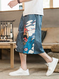 Soft Smooth Oversized Print Beach Shorts for Men