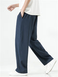 Men's Summer Wear Silky Texture Breathable Casual Long Pants