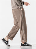 Men's Autumn Sports Drawstring Corduroy Straight-Leg Pants