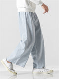 Men's Simple Cotton Linen Loose Straight-Leg Pants