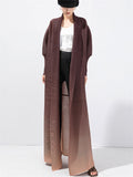 High Fashion Gradient Color Cardigan Long Coat for Women