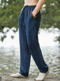 Men's Retro Summer Cotton Linen Drawstring Pants