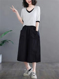 Female Simple Wearable Large Pocket Summer Pants