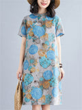 Summer Vacation Print Women's Mid-length Dresses