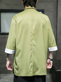 Men's Premium Smooth 3/4 Sleeve Contrast Color Shirts