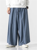 Chinese Style Men's Plus Size Wide Leg Pants