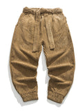 Men's Cozy Popular Corduroy Stripe Waistband Pants