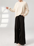 Women's Leisure Simple Pleated Wide Leg Pants