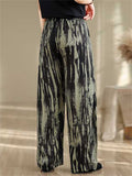 High-Rise Ink Tie-Dye Wide Leg Pants for Ladies