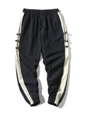 Male Chic Design Contrast Color Comfort Pants