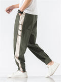 Male Chic Design Contrast Color Comfort Pants