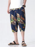 Men's Holiday Print Drawstring Summer Casual Shorts