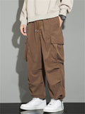 Men's Autumn Corduroy Multi-Pocket Drawstring Cargo Pants