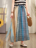 Female Holiday Elastic Waist Rainbow Print A-Line Skirts