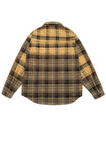 Spring Retro Contrast Color Plaid Long Sleeve Shirt for Women