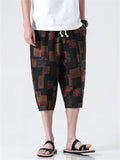 Men's Holiday Print Drawstring Summer Casual Shorts