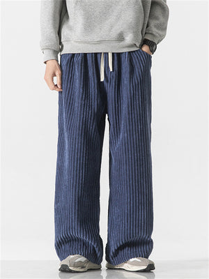 Men's Drawstring Trendy Youth Corduroy Pants