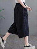 Female Simple Wearable Large Pocket Summer Pants