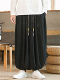 Chinese Style Oversized Ripped Lantern Pants for Men