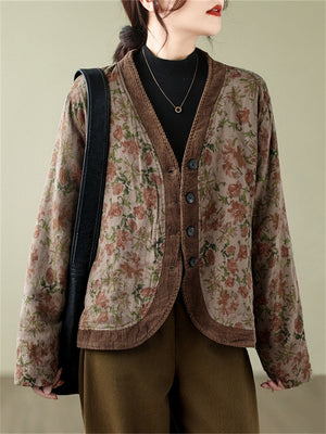 Popular Literary Short Floral Jackets for Women