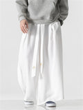 Male Chinese Style Lotus Print Wide Leg Pants