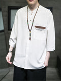 Men's Casual Fashionable Linen Cotton T-shirt