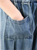 Loose Casual Retro Wide Leg Jeans With Pockets