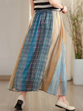 Female Holiday Elastic Waist Rainbow Print A-Line Skirts