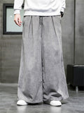 Men's Corduroy Leisure Drawstring Wide Leg Pants