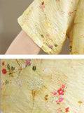 Women's Chinese Style Embroidery Summer Stand Collar Shirt