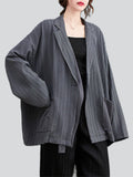 Women's Office Notched Collar Single Breasted Casual Suit Coat