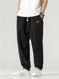 Chinese Style Embroidered Corduroy Pants for Male