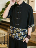 Fashionable Unique Print Short Sleeve Shirts for Male