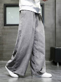 Men's Corduroy Leisure Drawstring Wide Leg Pants