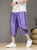 Men's Simple Thin Summer Smooth Cropped Pants