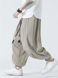 Men's Harajuku Baggy Braided Drawstring Harem Pants