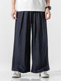 Summer Men's Simple Loose Drawstring Beach Pants