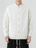 Chinese Style Men's Solid Tang Suit Shirt