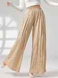 Women's Leisure Simple Pleated Wide Leg Pants