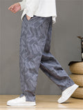 Elastic Waist Leisure Jacquard Trousers for Male