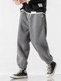 Men's Winter Trend Large Size Faux Woollen Sweatpants