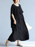 Cozy Oversized Multi-Layer Irregular Hem Dress for Women