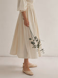 Elegant Cozy Solid Color A-Line Skirts for Ladies