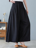 Summer Relaxed Linen Yoga Wide Leg Pants for Women